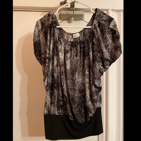Silk dress top with Sequins - Picture 2 of 3